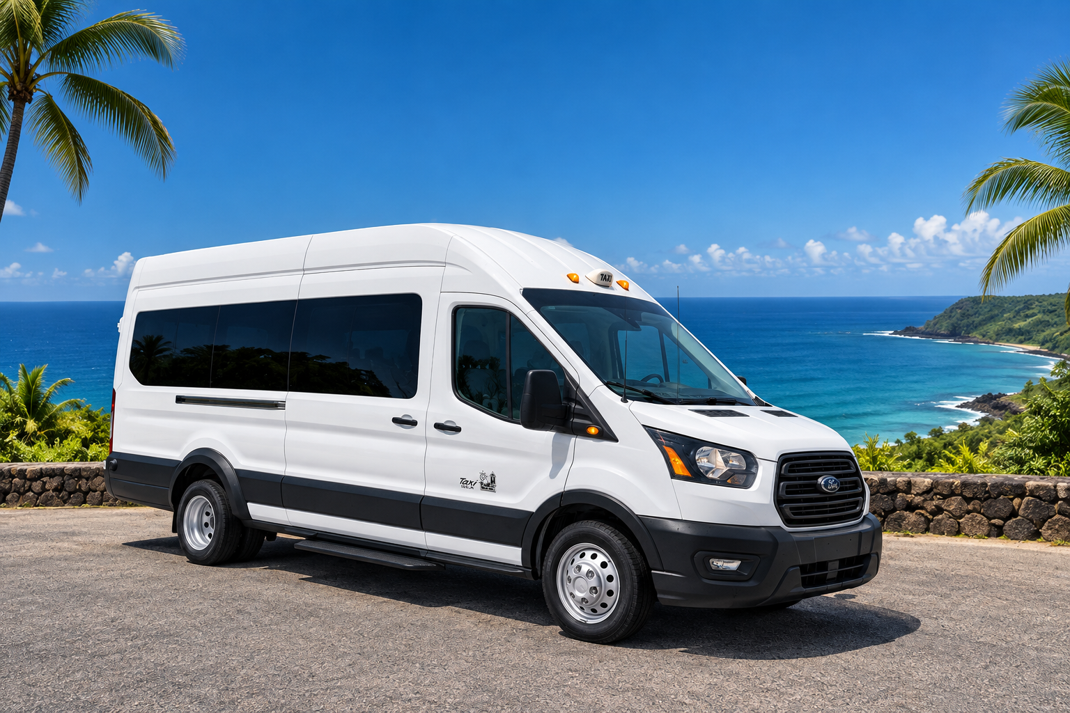 Private passenger van for Maunabo taxi transportation in Puerto Rico